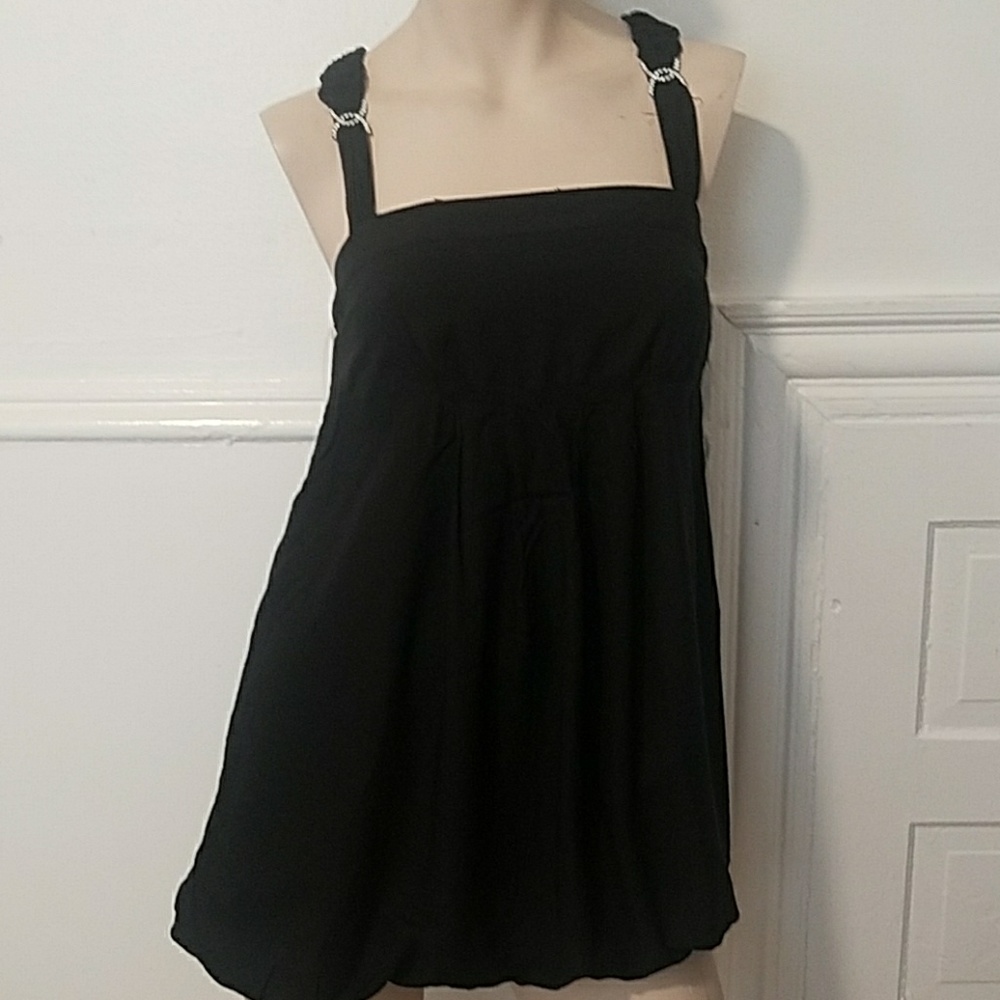 Charlotte Russe Black top with bubble hem